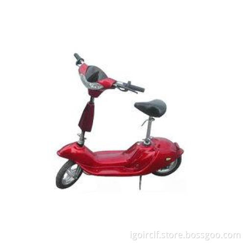 Classical 2 wheel red electric scooter , foldable mini e s